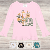 Image 1 of Ruffle Shirt~ Stand Tall For Jesus 
