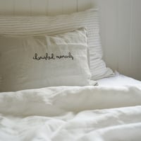 Image 2 of mini  cushion cover - sand - cherished moments