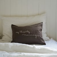 mini  cushion cover - chocolate - easy like sunday morning