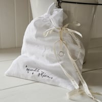 Image 1 of mini santa sack - white
