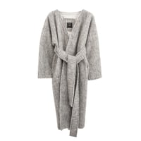 Image 1 of GREY WOOL MAXI COAT