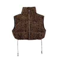 Image 1 of BROWN ZEBRA WOOL VEST