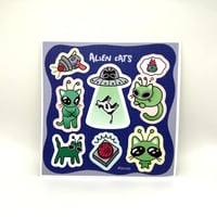 Alien cats stickers 