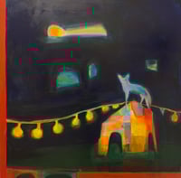 Image 2 of Nightfox original painting, 100cm sq (2025)