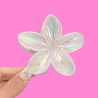 Image 2 of Hawaiian Transparent Hair Claw Clip