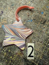 Image 3 of Hand Marbled Ceramic Stars // YOU CHOOSE