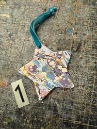 Image 2 of Hand Marbled Ceramic Stars // YOU CHOOSE