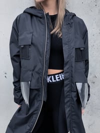 Image 3 of BLK MAXI COAT JACKET