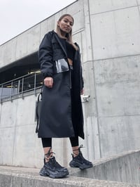 Image 2 of BLK MAXI COAT JACKET