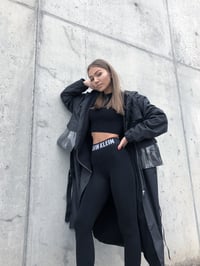 Image 1 of BLK MAXI COAT JACKET