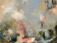 Image 1 of Joy. Oil & cold wax, framed, 25 x 20cm