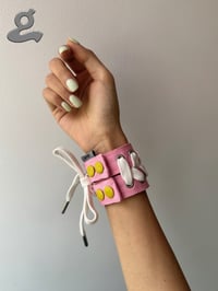 Image 3 of Pink Snap Shoelance Wristband 