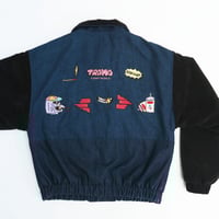 Image 1 of JACKET - LUCKY DAY- BRODERIES - JEANS - VELOUR 