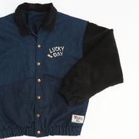 Image 2 of JACKET - LUCKY DAY- BRODERIES - JEANS - VELOUR 