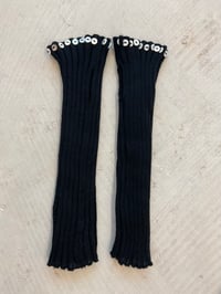 Image 2 of merino wool hand warmers with buttons 