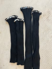 Image 4 of merino wool hand warmers with buttons 
