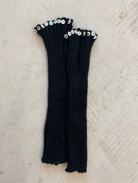 Image 3 of merino wool hand warmers with buttons 
