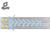 Image 1 of Grey Snap Shoelance Wristband 