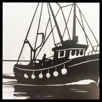 Image 4 of ⚓ “Newlyn Harbour” – Steel Coastal Artwork