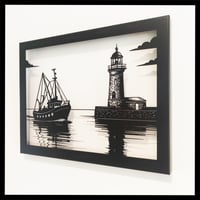 Image 2 of ⚓ “Newlyn Harbour” – Steel Coastal Artwork