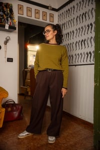 Image 2 of Pantalone ParkLife Marrone in lana