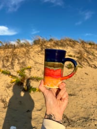 Image 4 of TALL COLOR-BAND MUG - COBALT, PATINA, COARL, CREAMSICLE