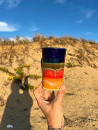 Image 3 of TALL COLOR-BAND MUG - COBALT, PATINA, COARL, CREAMSICLE