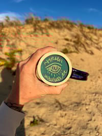 Image 6 of FULL MOON + DUNESCAPE MUG- WHITE + BLUE OPAL, 22K GOLD
