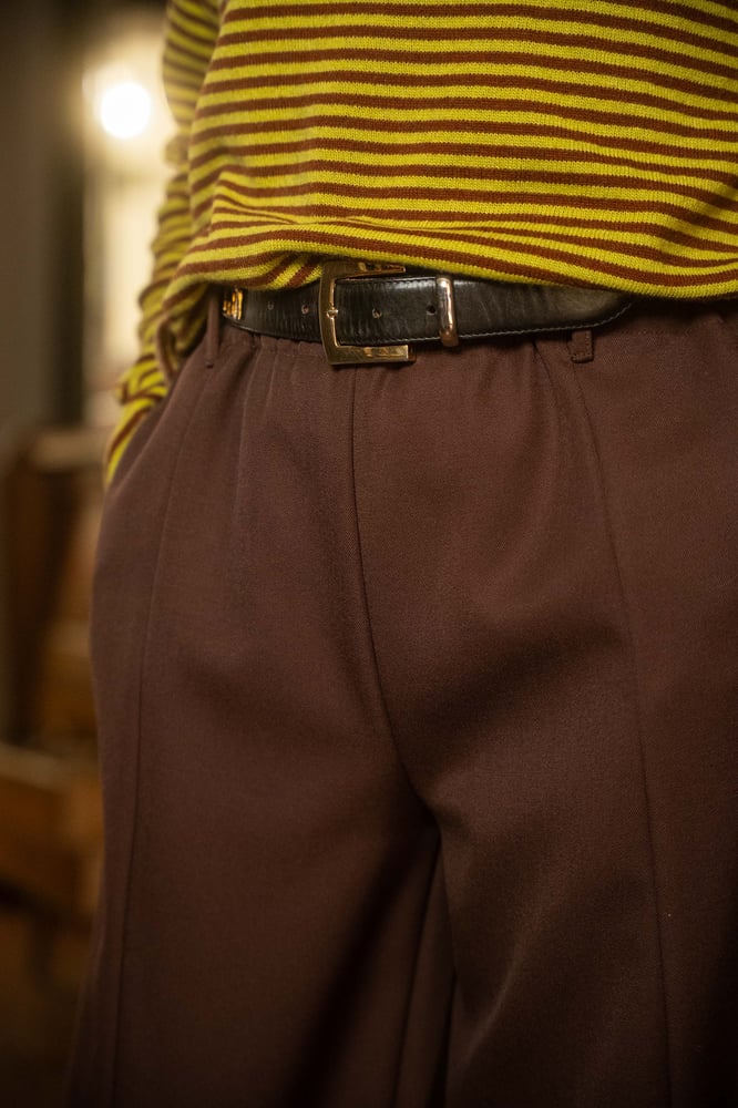 Image of Maglione TRICOLOR Pistacchio+Marrone+Sabbia