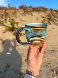Image 3 of AGATE-WARE MUG - BLUE PHOSPHORESCENCE 