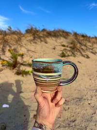 Image 4 of AGATE-WARE MUG - BLUE PHOSPHORESCENCE 