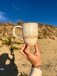Image 2 of GOLDEN SUN MUG - WHITE OPAL + MATTE CREAM, 22K GOLD