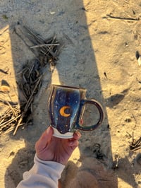 Image 1 of MOON + STARS MUG - MYSTICAL PURPLE + 22K GOLD