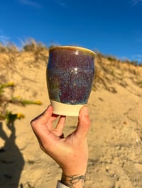 Image 4 of MOON + STARS MUG - MYSTICAL PURPLE + 22K GOLD