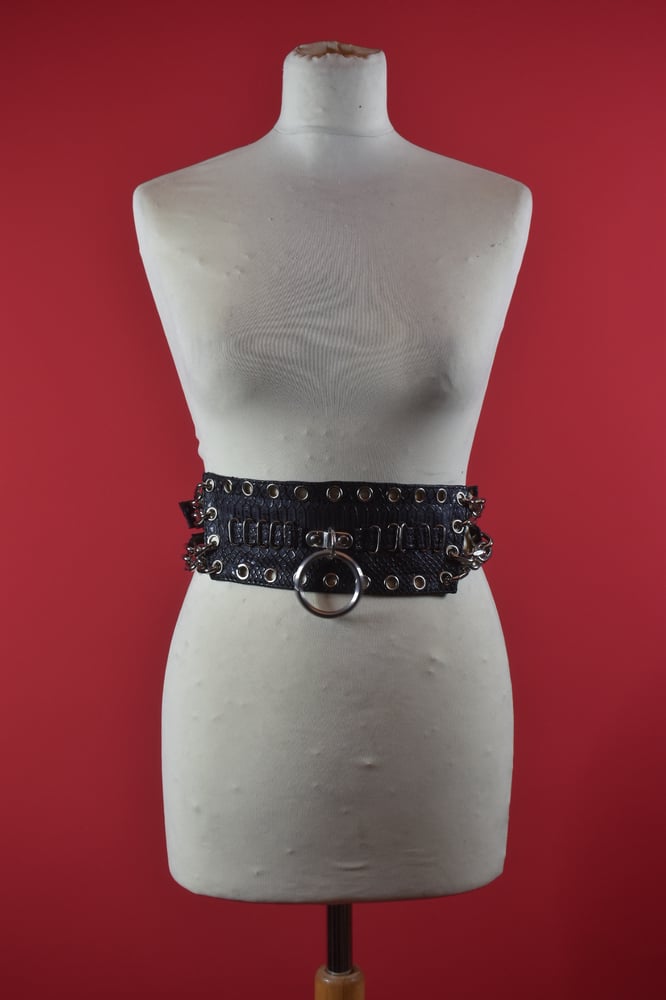 Image of SNAKESKIN CINCHER BELT