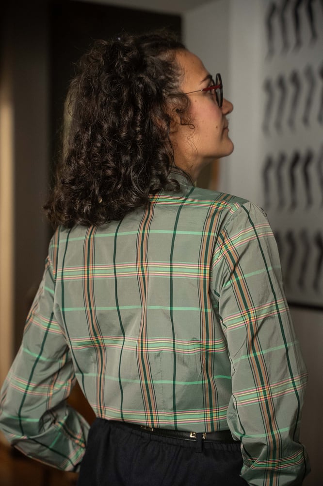 Image of Camicia Verde quadri