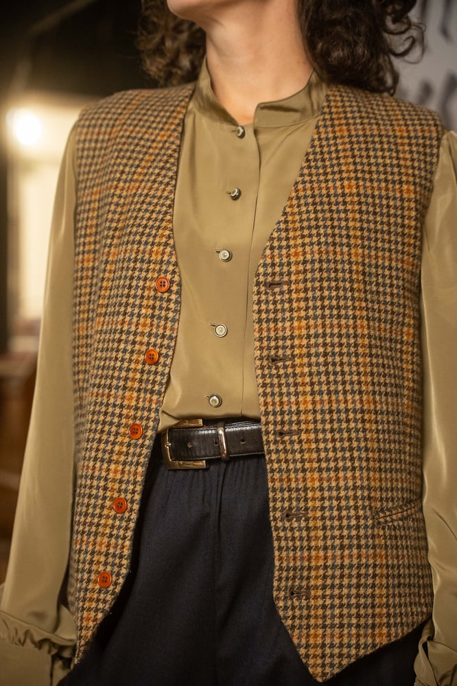Image of Gilet quadri lana