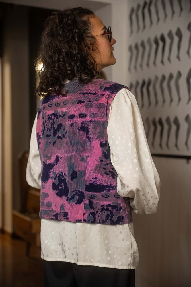 Image of Gilet Blu e rosa