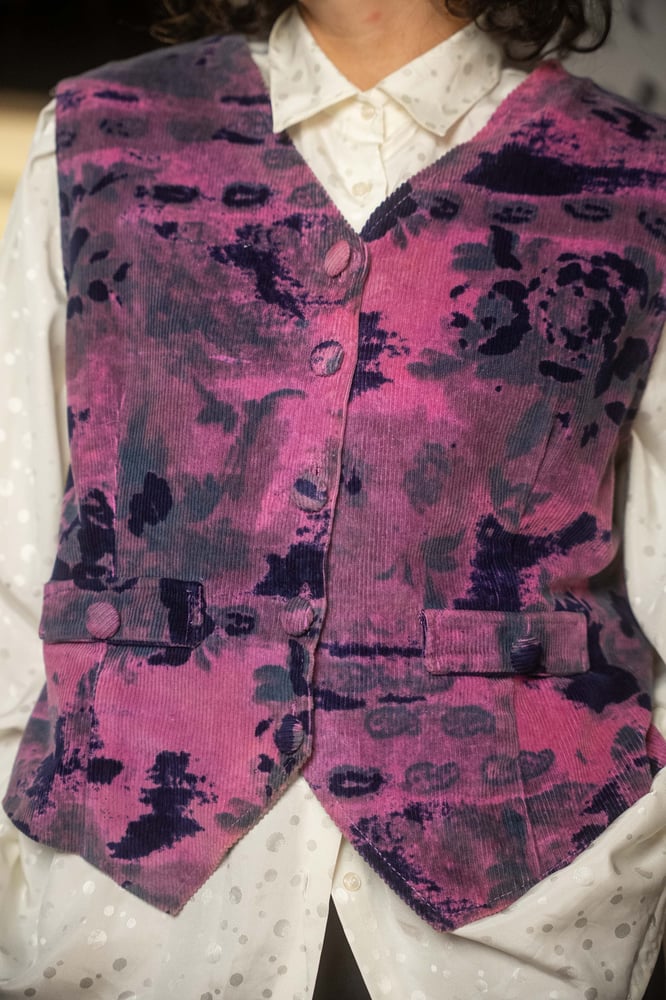 Image of Gilet Blu e rosa
