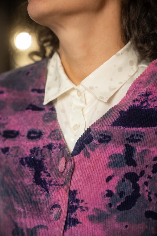 Image of Gilet Blu e rosa