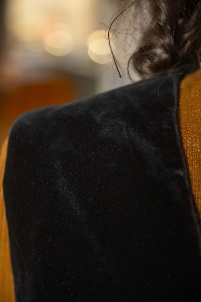Image of Gilet blu in velluto