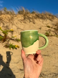 Image 2 of MOON + STARS MUG - CELADON GREEN + 22K GOLD