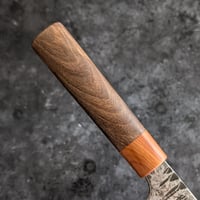 Image 3 of Carbon steel petty / walnut & yew 