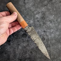 Image 2 of Carbon steel petty / walnut & yew 
