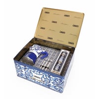 Image 3 of Bialetti Moka Pot + 3 Cups & Stirrers Gift Set Dolce & Gabbana Blue Mediterraneo