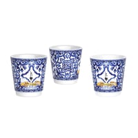 Image 4 of Bialetti Moka Pot + 3 Cups & Stirrers Gift Set Dolce & Gabbana Blue Mediterraneo