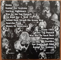 Image 2 of Vorkriegsphase – "Demos 1984 & 1985" Lp