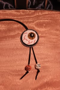 Image 1 of Eyeball Bolo Tie (Brown)