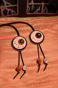 Image 3 of Eyeball Bolo Tie (Brown)