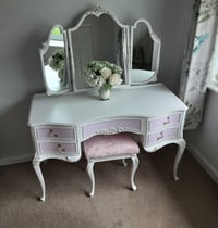 Image 2 of Olympus French Louis style Antoinette Dressing Table Mirrors & Stool